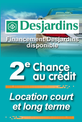 Financement disponible et deuxieme chance au crédit, location à court et long terme